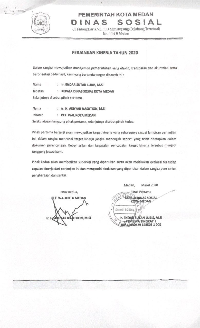 PERJANJIAN KINERJA Manggala Karya Lingkungan